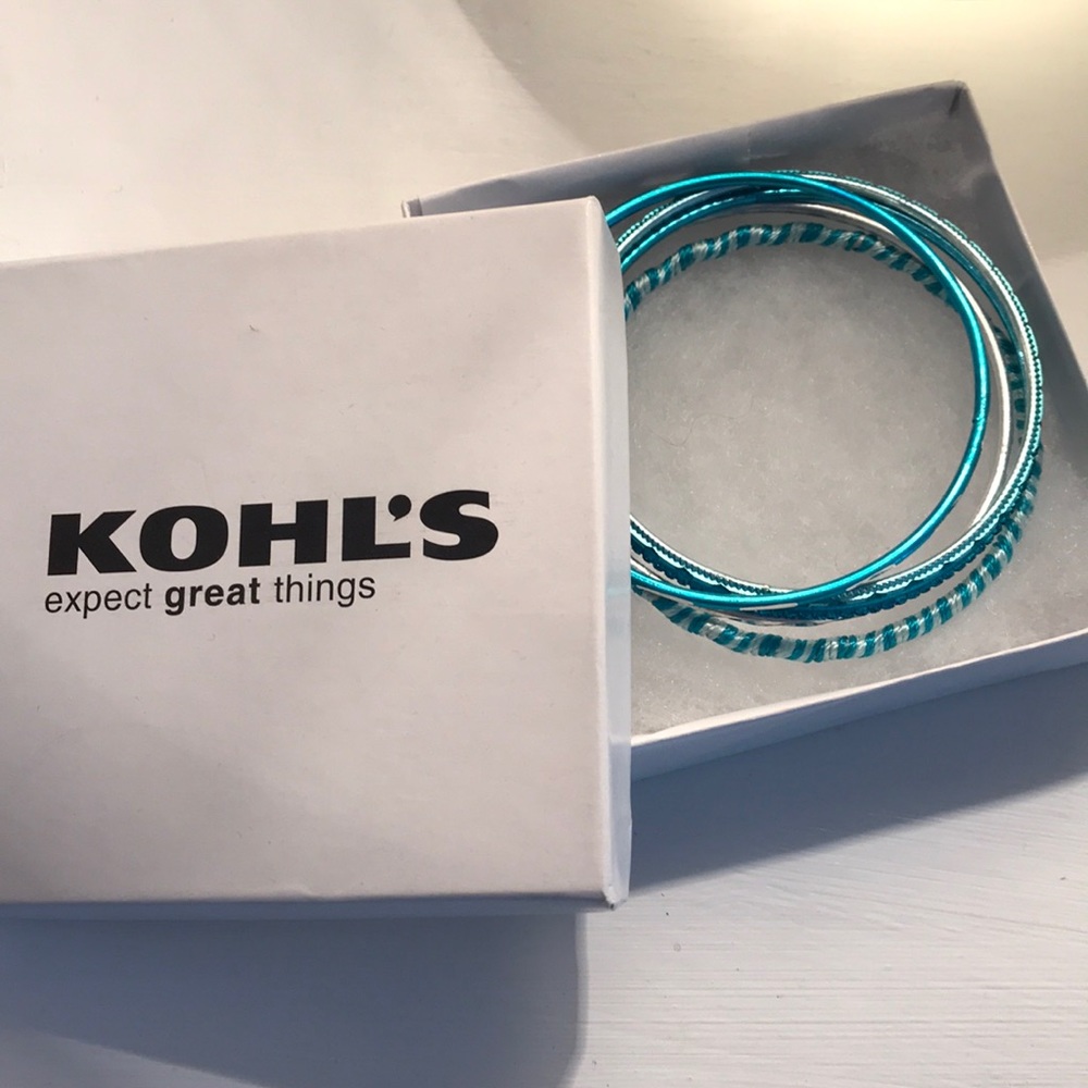 ✨ Blue Stackable Bangle Bracelets ✨ - Picture 3 of 3